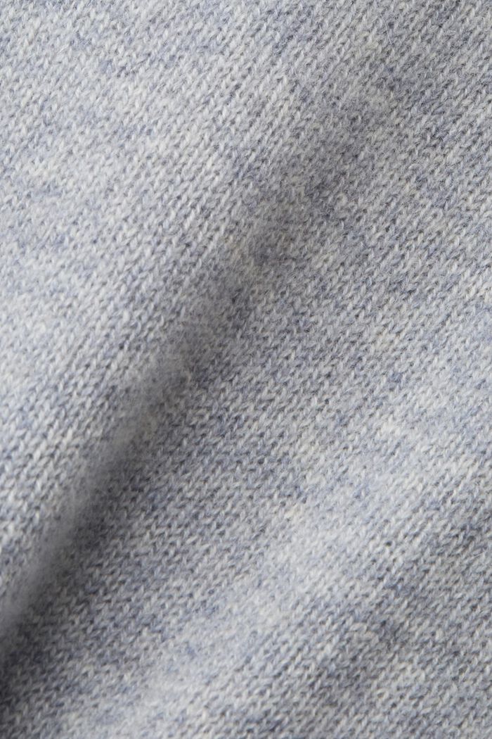 Kaszmirowy sweter z półgolfem, LIGHT GREY, detail image number 5
