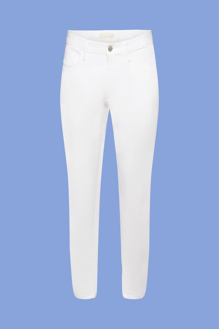 Białe elastyczne dżinsy, WHITE, detail image number 7