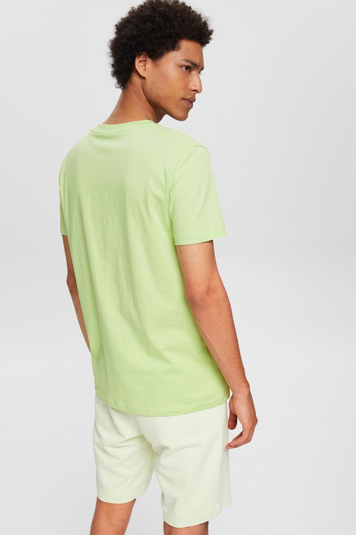Jerseyowy T-shirt z nadrukiem, 100% bawełny, LIGHT GREEN, detail image number 3