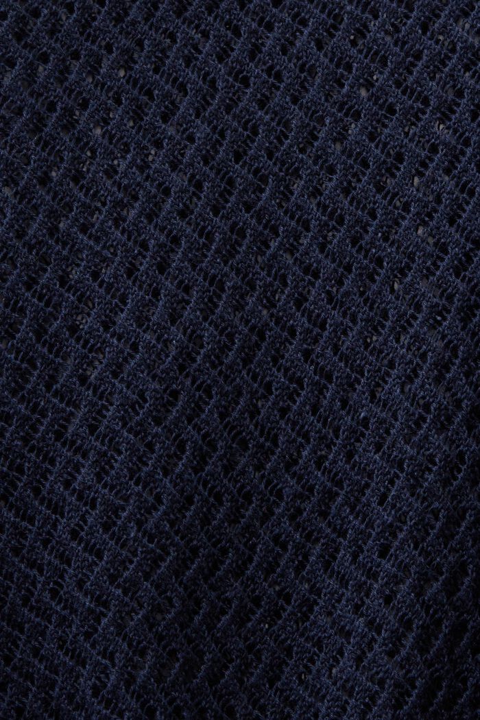 Fakturowany sweter z dekoltem w serek, NAVY, detail image number 5