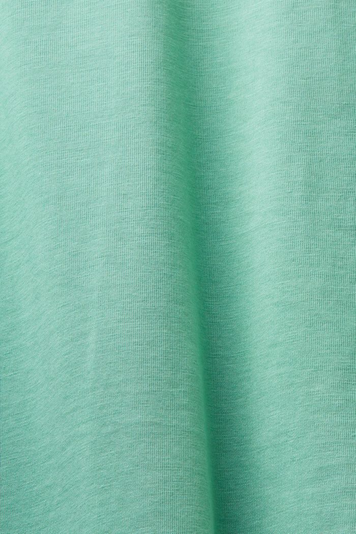 T-shirt z okrągłym dekoltem z dżerseju, DUSTY GREEN, detail image number 5