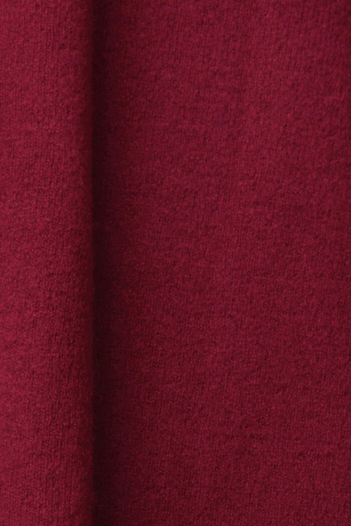 Sweter z dekoltem w serek z mieszanki wełnianej, CHERRY RED, detail image number 1