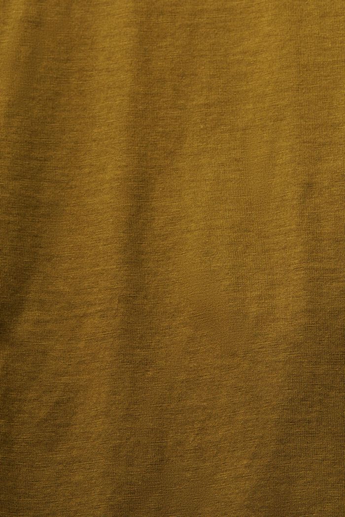 Dżersejowy T-shirt z bawełny organicznej, OLIVE, detail image number 5