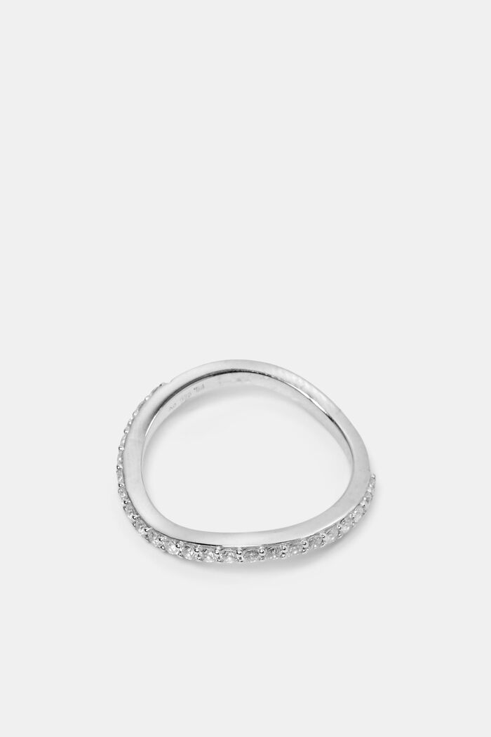 Falowany pierścionek ze srebra sterling, SILVER, detail image number 0