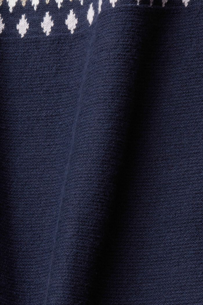 Żakardowy sweter, NAVY, detail image number 1
