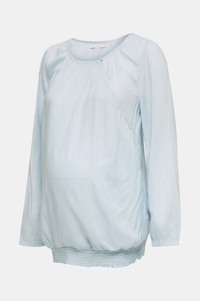 Żakardowa bluzka z funkcją karmienia, LIGHT BLUE, detail image number 0