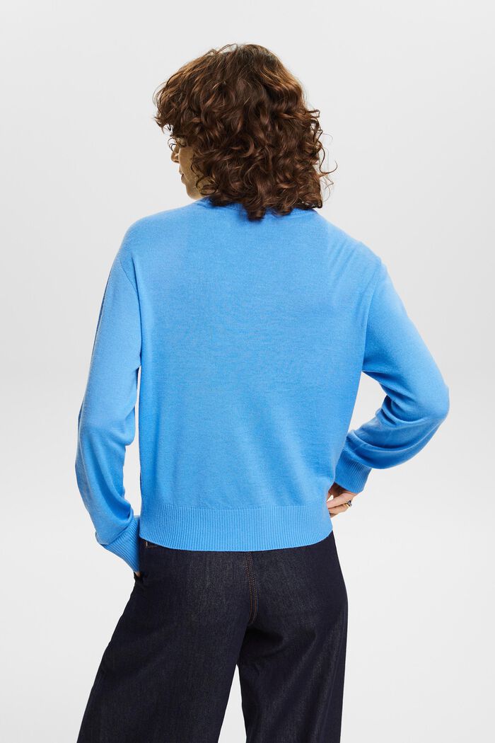 Kaszmirowy sweter z okrągłym dekoltem, BLUE, detail image number 2