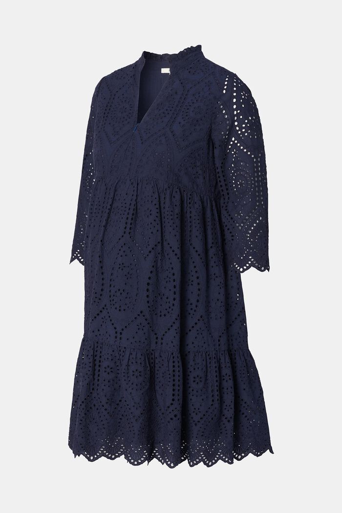 Sukienka z haftem angielskim z funkcją karmienia, NIGHT SKY BLUE, detail image number 6