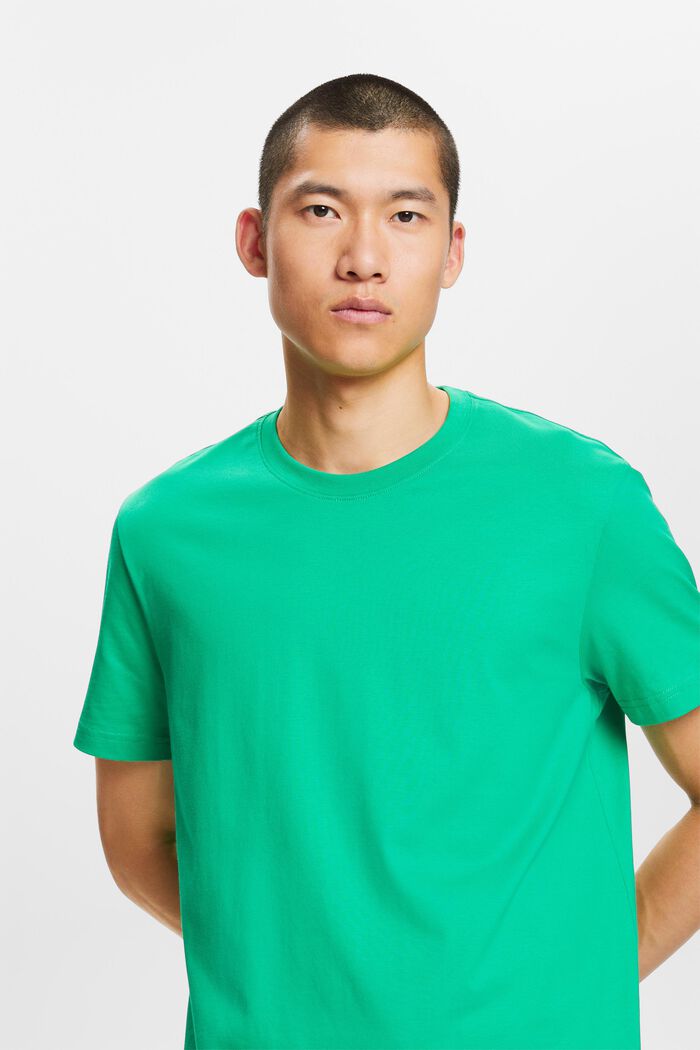 T-shirt z dżerseju z bawełny pima, GREEN, detail image number 4