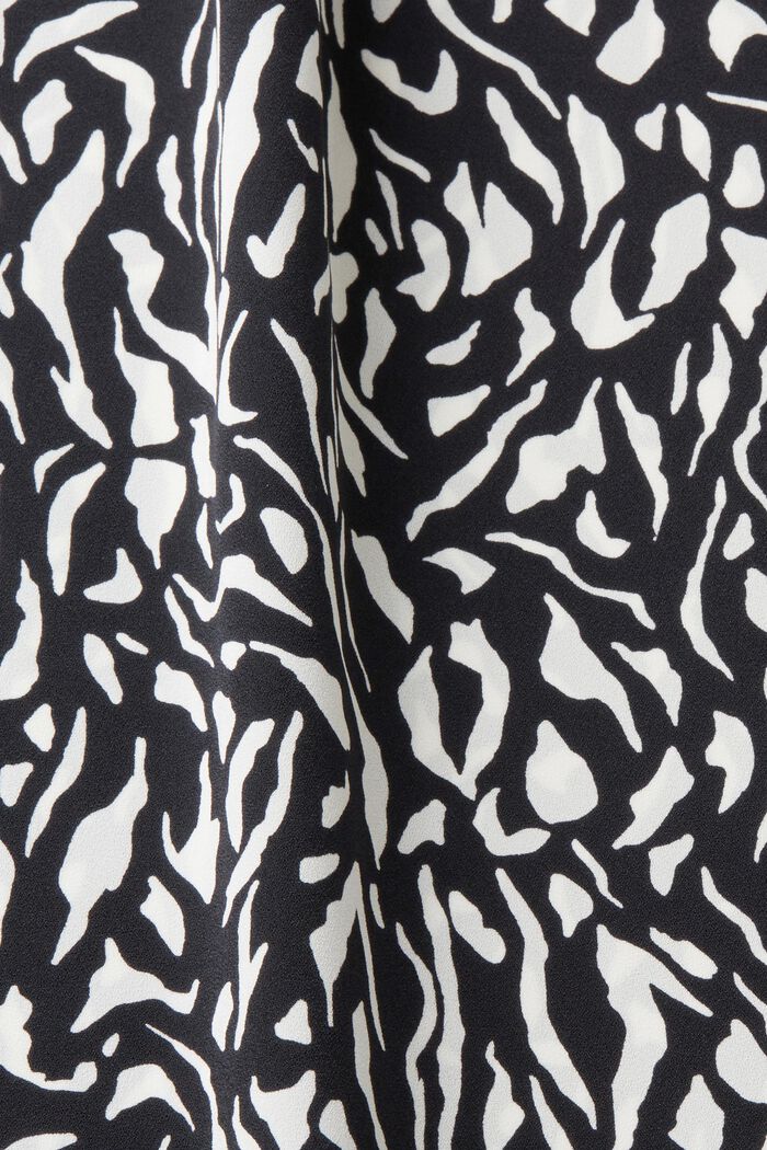 Bluzka z krepy ze wzorem na całej powierzchni, BLACK, detail image number 4