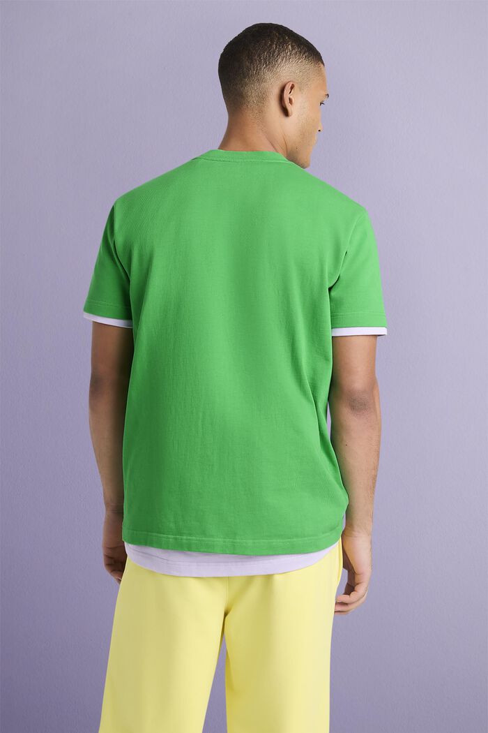 T-shirt z logo z bawełnianego dżerseju, unisex, GREEN, detail image number 2