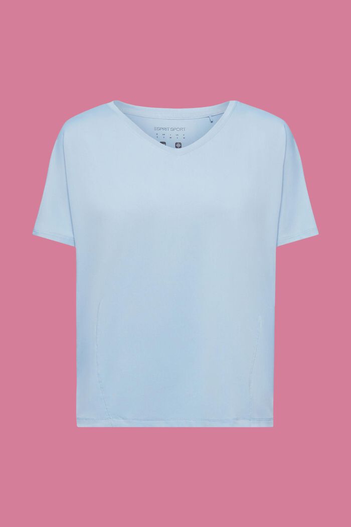 T-shirt Active z dekoltem w serek i E-DRY, PASTEL BLUE, detail image number 5