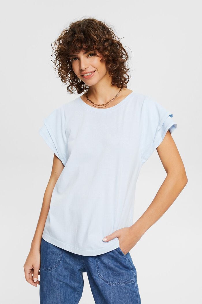 T-shirt, 100% bawełny organicznej, LIGHT BLUE, detail image number 0