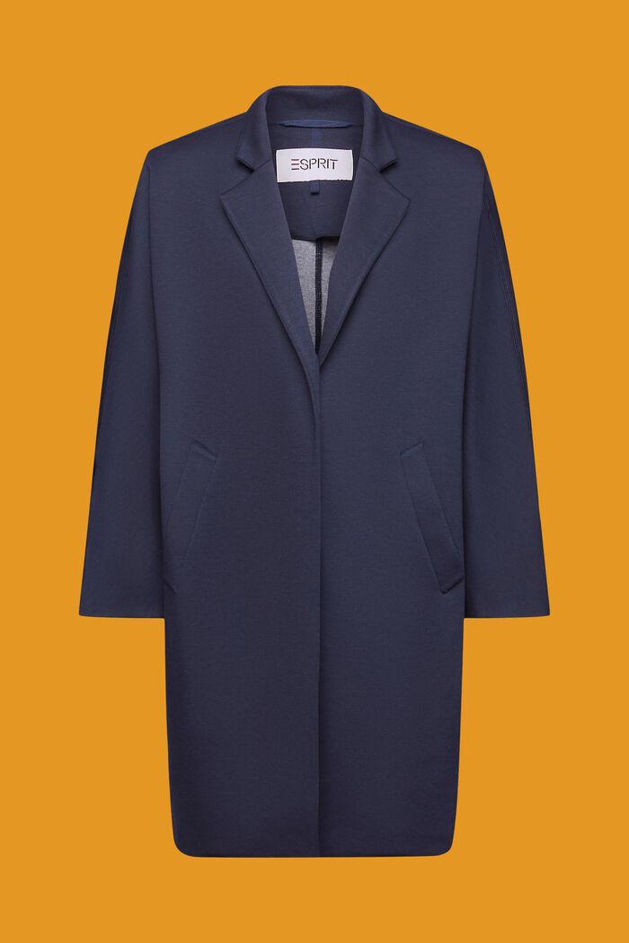 Dwustronny płaszcz z dżerseju, NAVY, detail image number 7