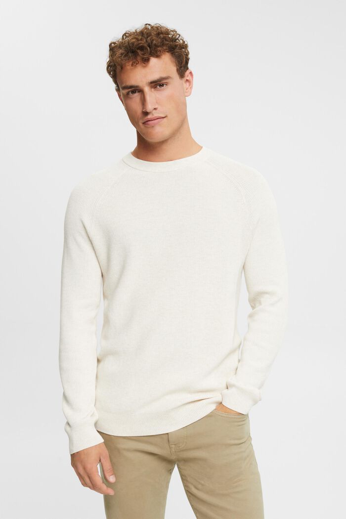 Sweter z okrągłym dekoltem, 100% bawełny