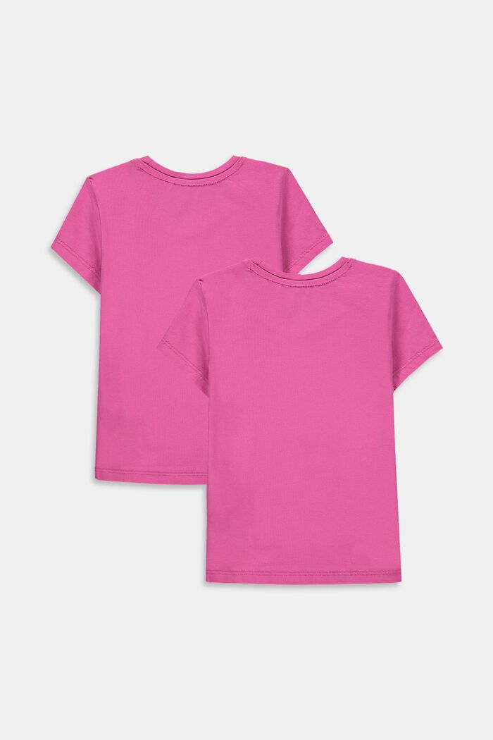 T-shirty ze 100% bawełny, dwupak, PINK, detail image number 1