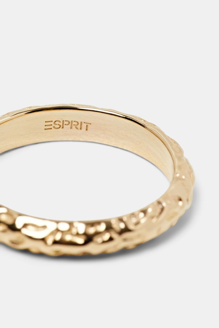 Fakturalny pierścionek ze srebra sterling, GOLD, detail image number 1