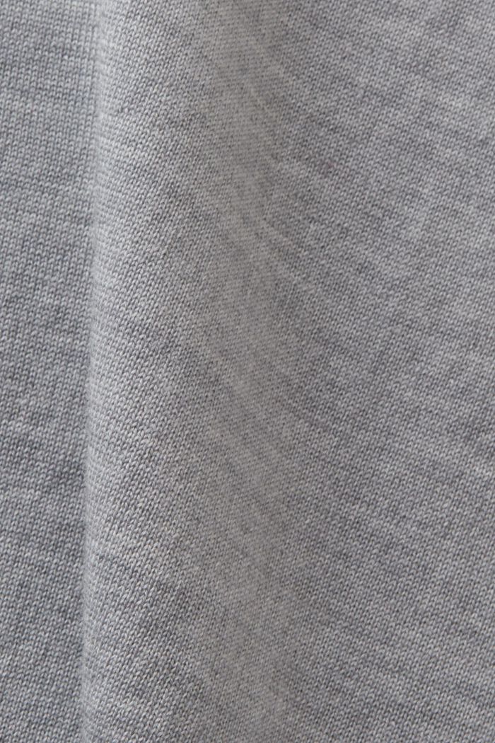Oversizowy wełniany sweter z półgolfem, MEDIUM GREY, detail image number 5