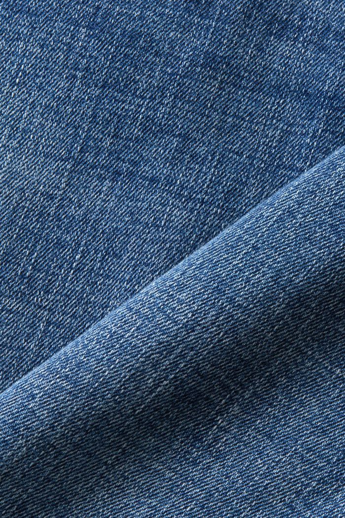 Z recyklingu: elastyczne dżinsy ze średnim stanem, fason skinny, BLUE MEDIUM WASHED, detail image number 5