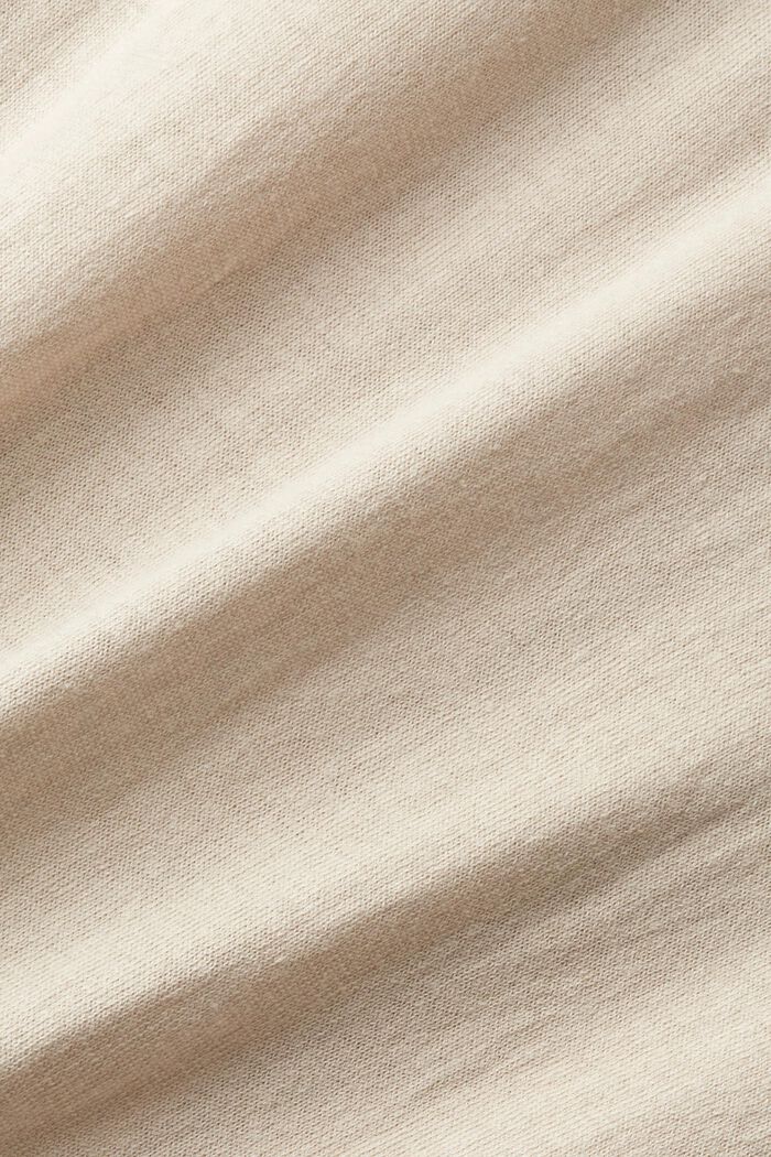 Koszulka polo z mieszanki TENCELU i ekologicznej bawełny, LIGHT TAUPE, detail image number 5