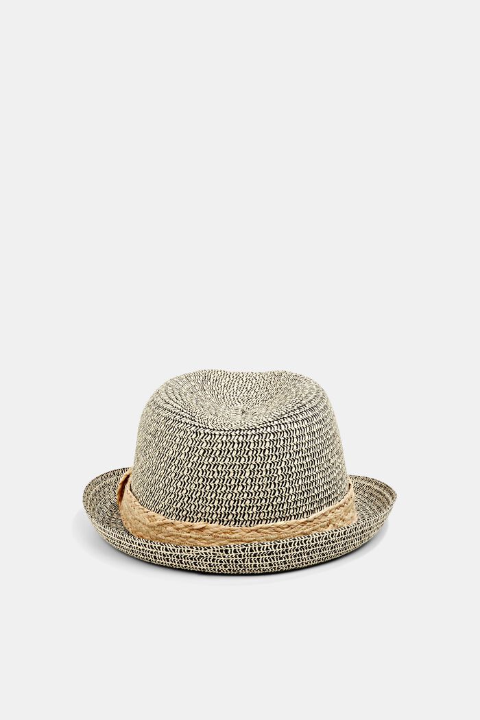 Melanżowy kapelusz Trilby ze słomkową taśmą