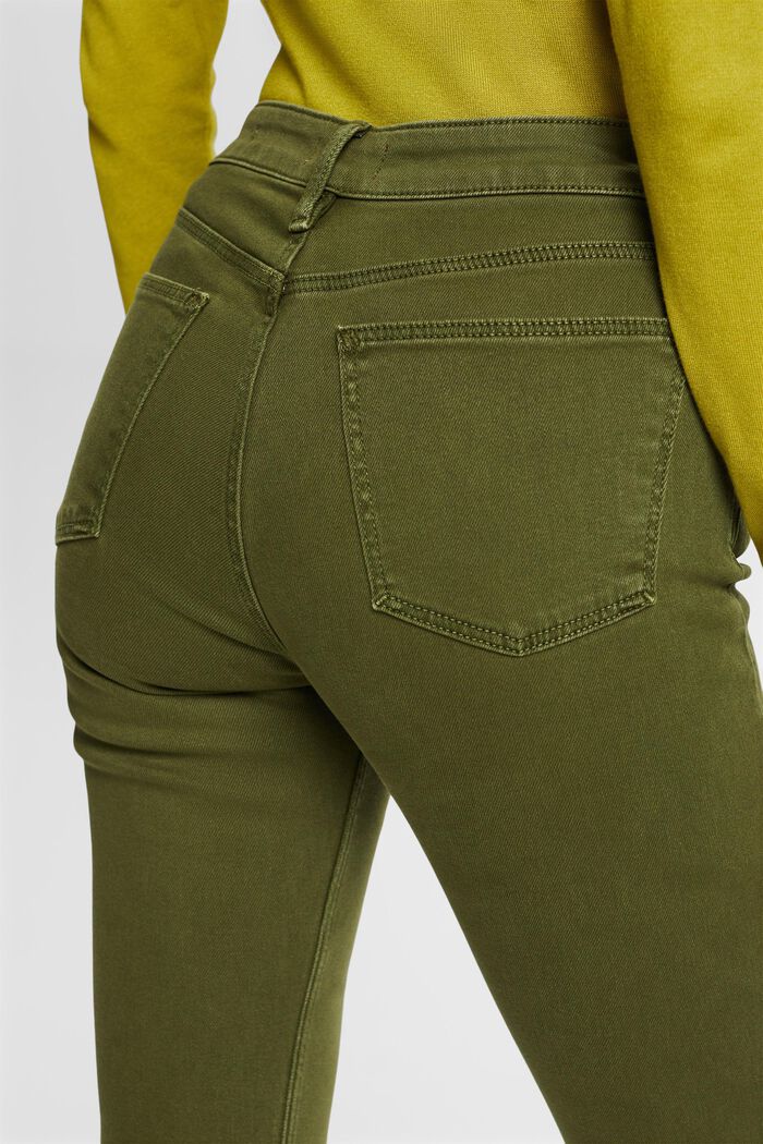 Spodnie ze streczem slim fit, KHAKI GREEN, detail image number 4