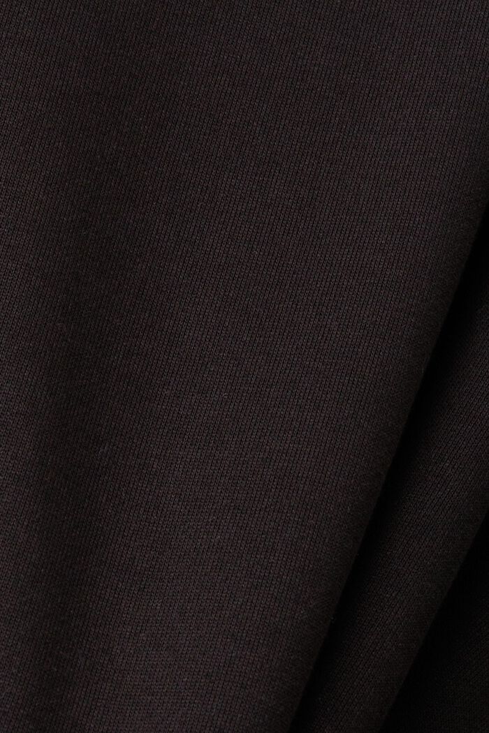 Krótka bluza z kapturem, logo z delfinem, BLACK, detail image number 4