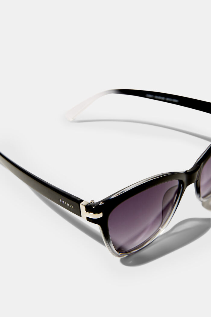 Okulary przeciwsłoneczne z metalowymi detalami, BLACK, detail image number 1