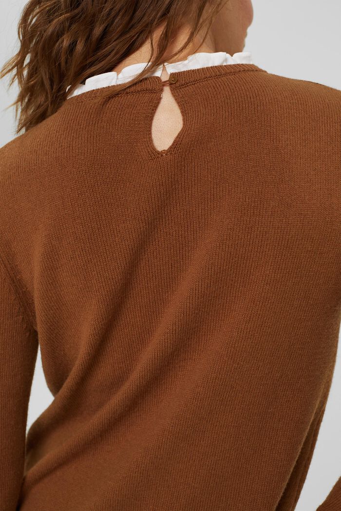 Z wełną: warstwowy sweter, TOFFEE, detail image number 2