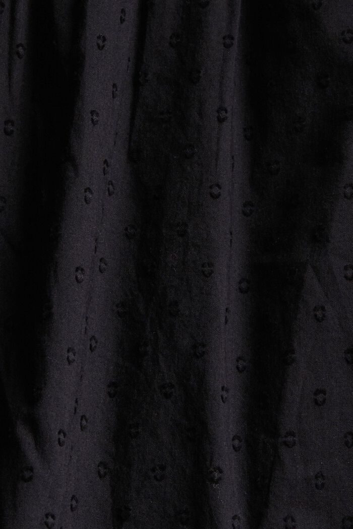 Fakturowana bluzka ze 100% bawełny, BLACK, detail image number 4