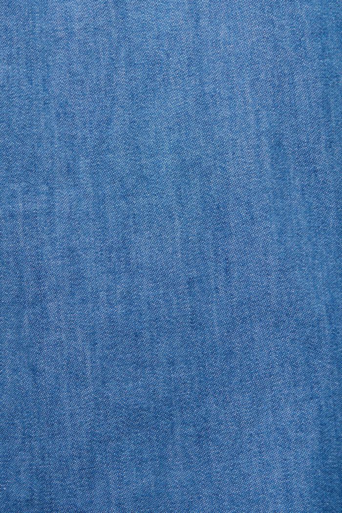 Lekka sukienka dżinsowa z wiązanym paskiem, BLUE MEDIUM WASHED, detail image number 4