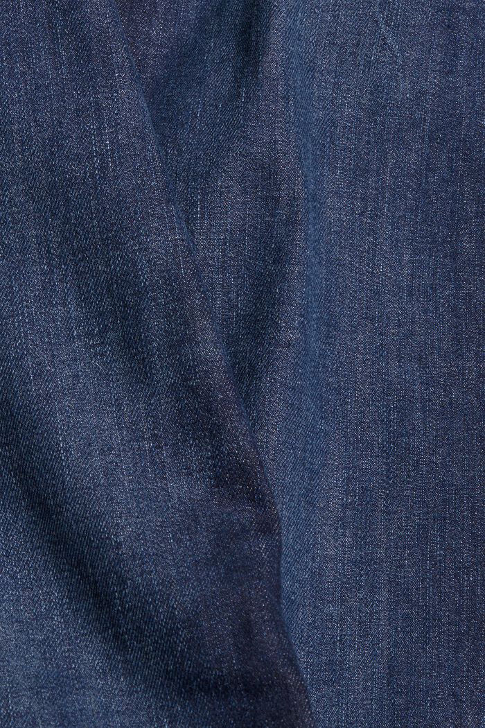 Dżinsy ze streczem z bawełny organicznej, BLUE DARK WASHED, detail image number 4