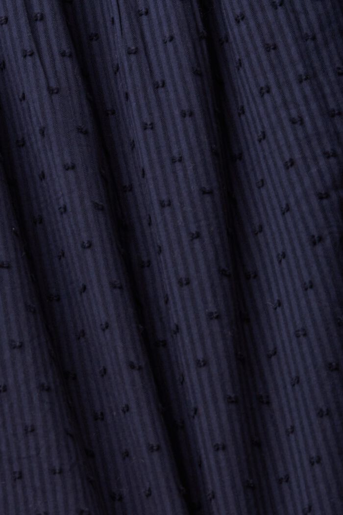 Bluzka z tkaniny dobby z wiązanym detalem, NAVY, detail image number 6