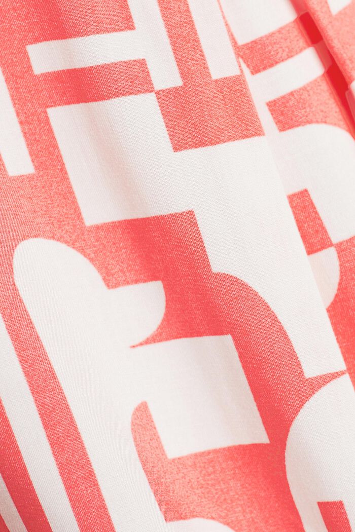 Skrócone spodnie od piżamy z materiału z LENZING™ ECOVERO™, CORAL, detail image number 4