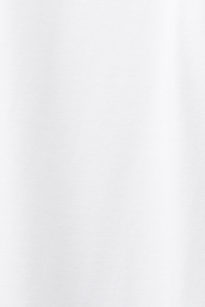 T-shirt z nadrukiem z bawełny pima, WHITE, detail image number 5