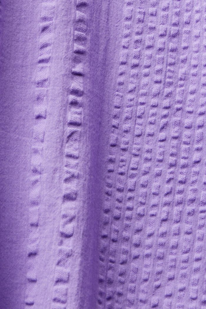 Sukienka z fakturowanej bawełny, PURPLE, detail image number 5