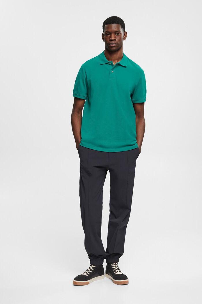 Koszulka polo, fason slim fit, EMERALD GREEN, detail image number 5