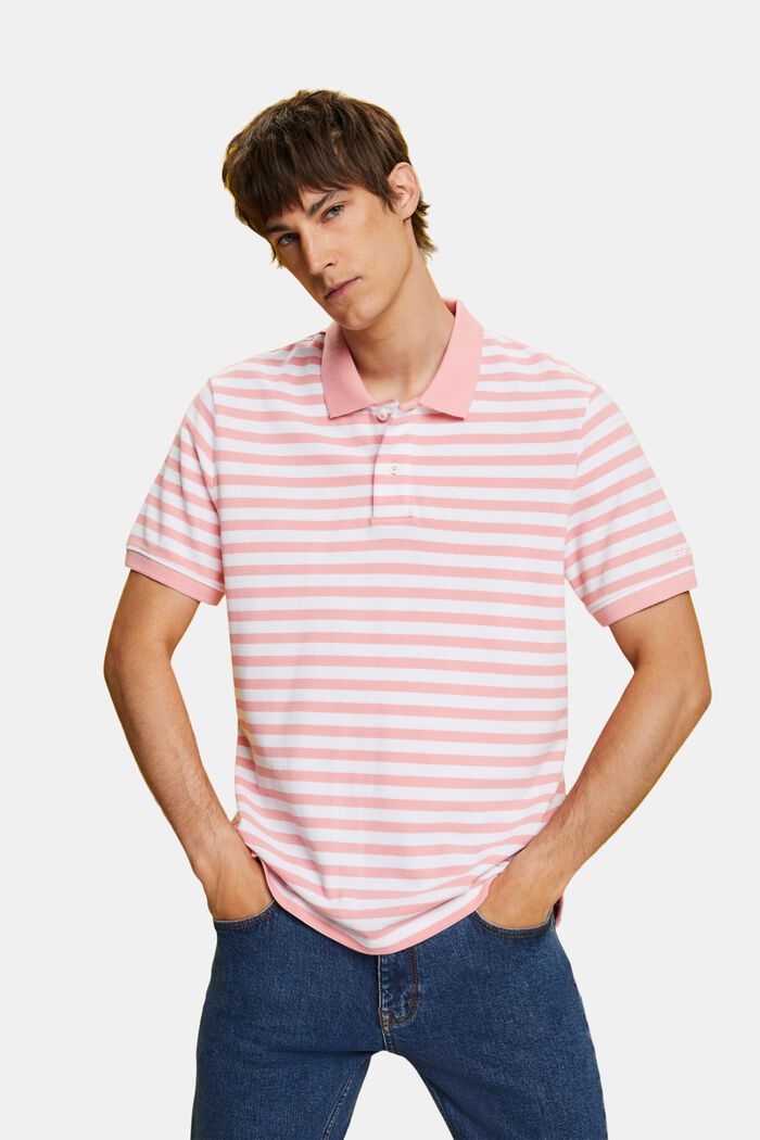 Koszulka polo w paski, slim fit, PINK, detail image number 0