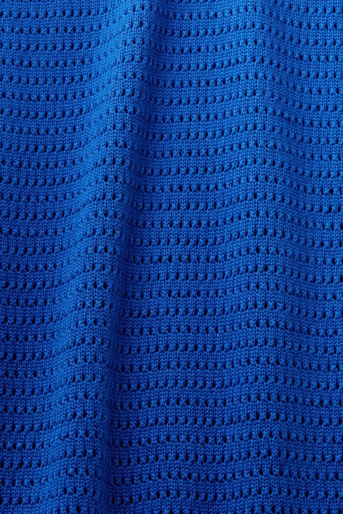 Sukienka midi pointelle bez rękawów, BRIGHT BLUE, detail image number 5