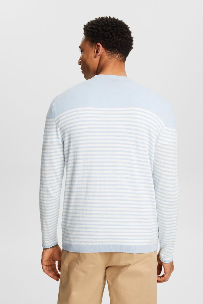 Sweter z bawełny w paski, LIGHT BLUE, detail image number 2