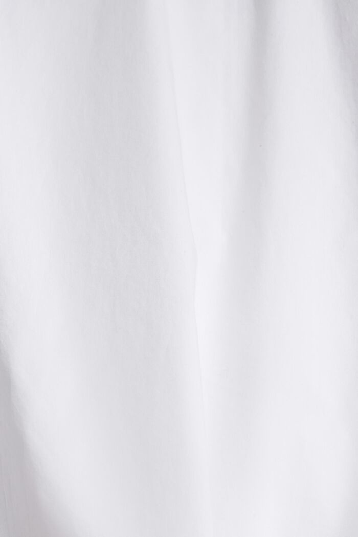 Koszulowa bluzka ze 100% bawełny, WHITE, detail image number 4