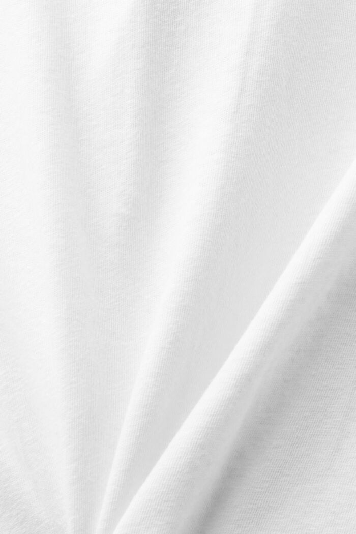 Koszulka polo z bawełny i lnu, OFF WHITE, detail image number 5