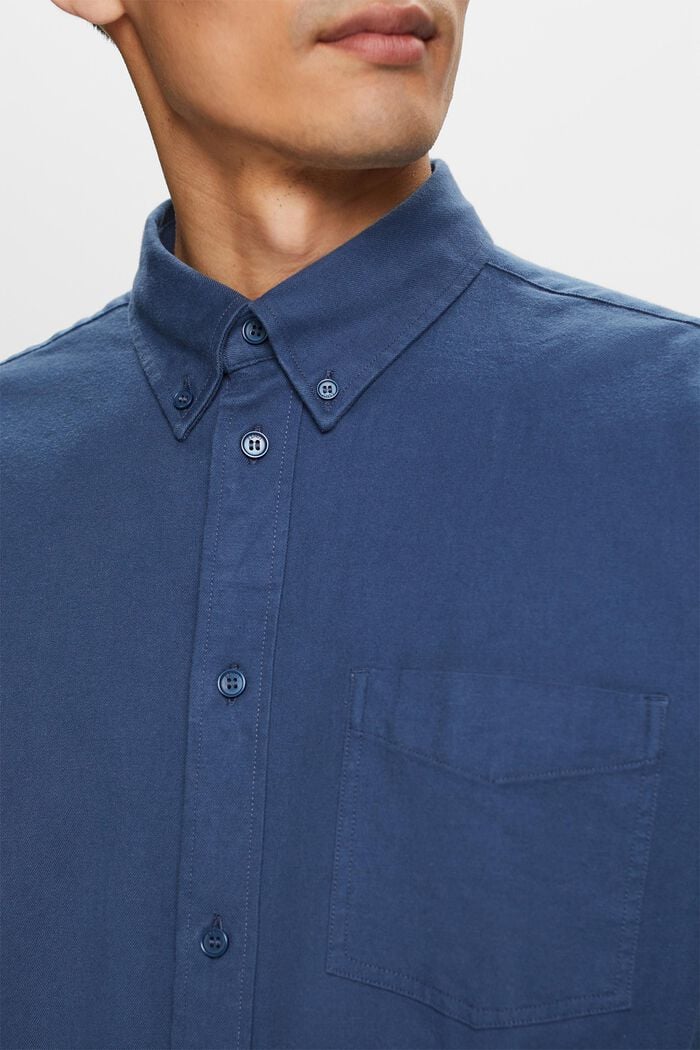 Koszula z diagonalu, fason regular fit, GREY BLUE, detail image number 1
