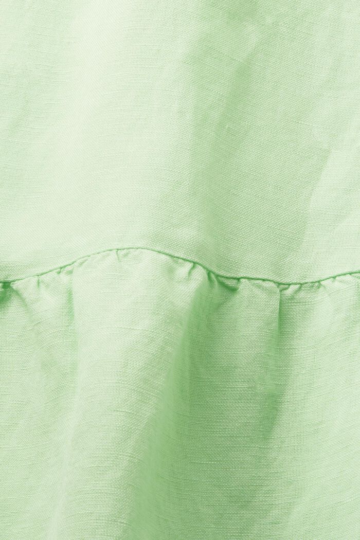 Bluzka z mieszanki lnianej, CITRUS GREEN, detail image number 4
