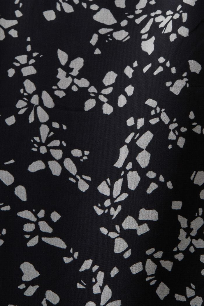 Sukienka mini z szyfonu z nadrukiem, BLACK, detail image number 4
