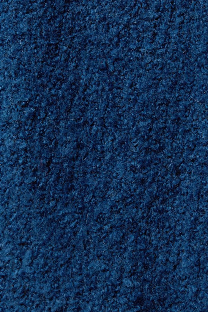 Kardigan z mieszanki wełnianej z wiązanym paskiem, PETROL BLUE, detail image number 1