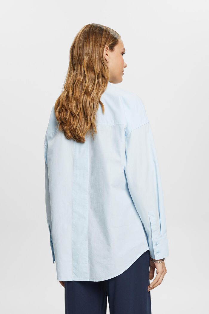 Bluzka koszulowa oversize, PASTEL BLUE, detail image number 3