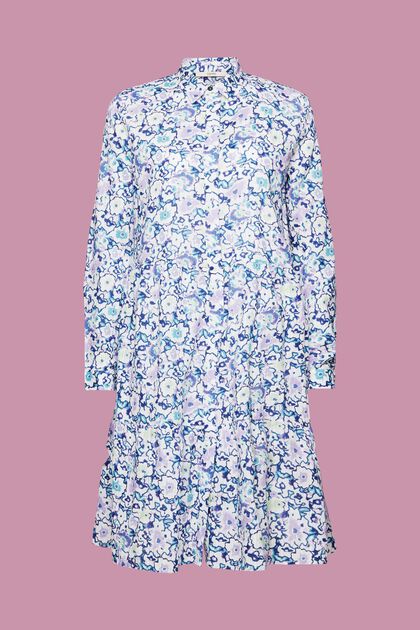 Sukienka mini z kwiatowym wzorem na całej powierzchni