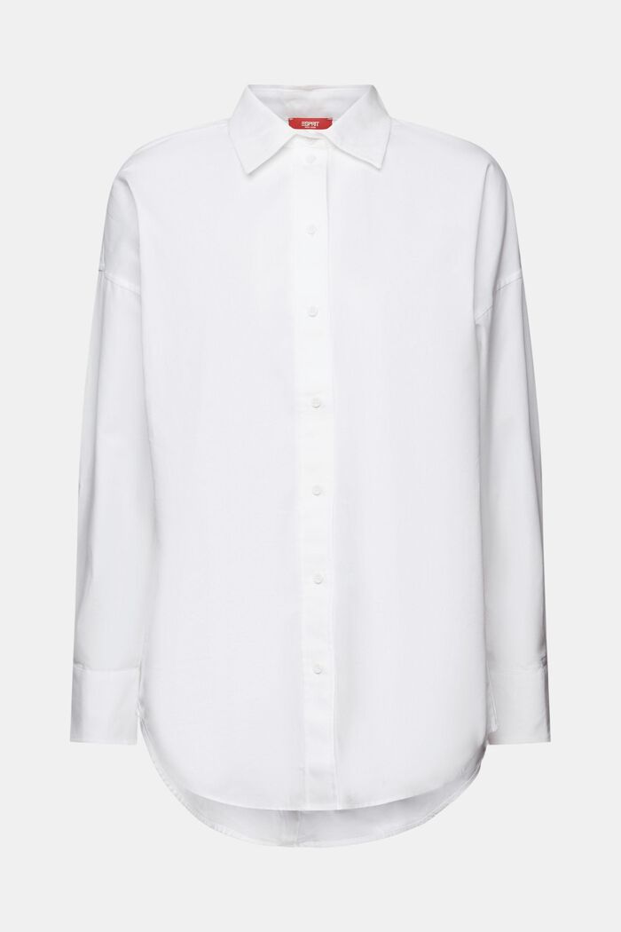 Bluzka koszulowa oversize, WHITE, detail image number 6