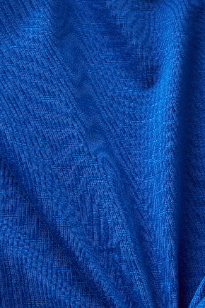 Cieniowana koszulka z łódkowym dekoltem, BRIGHT BLUE, detail image number 5